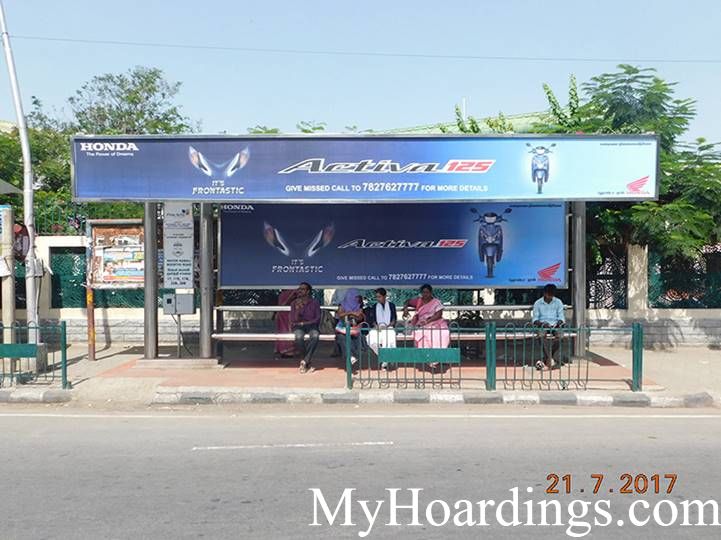 Hoardings Advertising in Chennai, Bus Stop Ads Agency in Mayav kabali Moorthy Bus Stop in Chennai